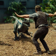 Chris Pratt controls his minions in Jurassic World